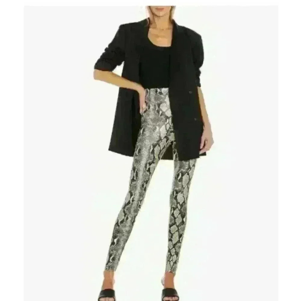 Commando NWT Faux Leather Snake Animal Leggings New XS - Picture 3 of 5